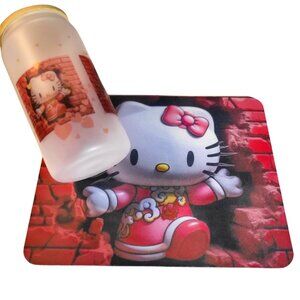 Mousepad and 16 Oz Glass Tumbler Set
